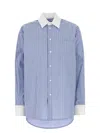 Marni Blue Striped Poplin Shirt