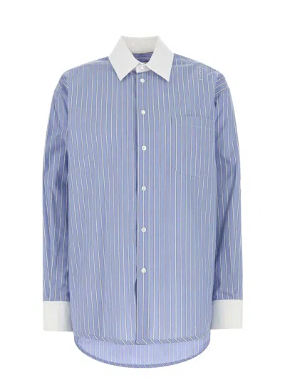MARNI WOMEN'S EMBROIDERED POPLIN OVERSIZE SHIRT