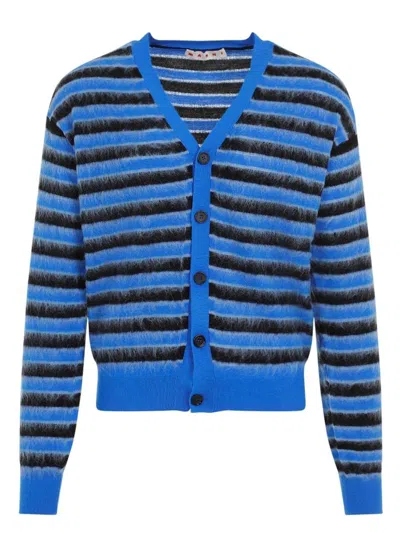 MARNI WOMEN'S EMBROIDERED WOOL CARDIGAN