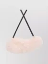 Marni Shearling Self-tie Scarf In Pink