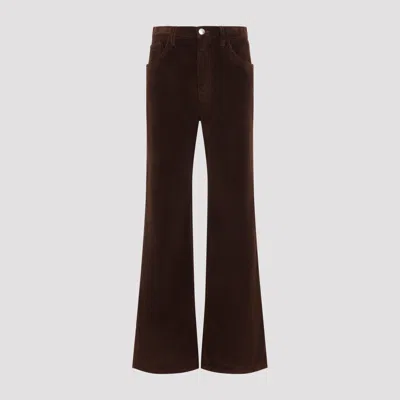 Marni Women's Five-pocket Cotton Flared-leg Pants In Brown