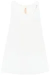 Marni Flared Dress With Hand-embroidered In White