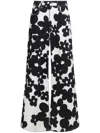 Marni Cotton Trousers With Black And White Dillies Print In Black