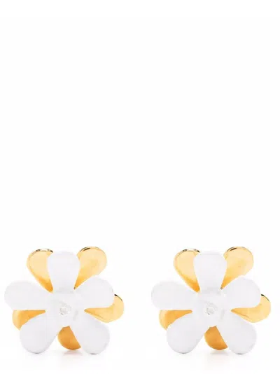 Marni Women 'flower Pop' Earrings In Neutral