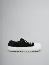 Marni Teddy Lace-up Sneakers In Zo637 Black/white
