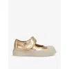 MARNI WOMENS GOLD MARY JANE LEATHER SHOES