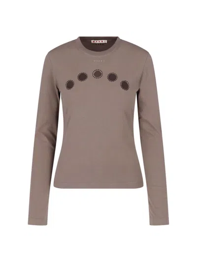 Marni Short Sleeve T-shirt In Gray