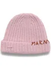 Marni Logo-embroidered Ribbed-knit Beanie In Multicolor
