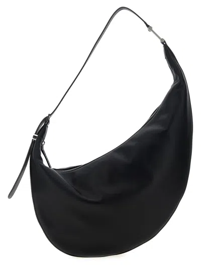 Marni Crescent-shaped Leather Hobo Bag In Blue