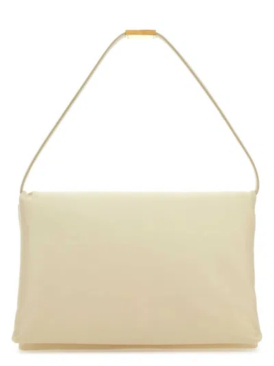 MARNI WOMEN'S IVORY LEATHER SHOULDER BAG