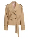 Marni Double-breasted Jacket With Belted Waist In 00w74