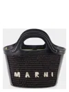 Marni Women's Leather And Straw Micro Tropicalia Summer Handbag