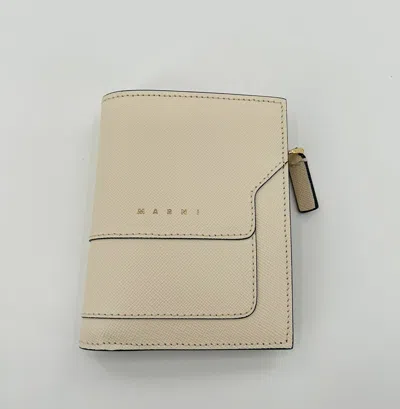 Marni Women's Leather Bifold Wallet - Beige