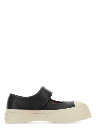 MARNI WOMEN'S LEATHER MARY JANE SNEAKERS