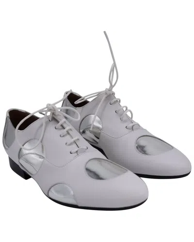 Pre-owned Marni Women's Leather Polka Dot Lace-up Oxford (authentic Pre-loved)