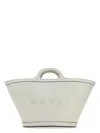 Marni White Leather Small Tropicalia Handbag