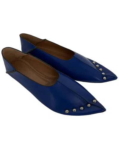 Pre-owned Marni Women's Leather Studded Ballerina Flat (authentic Pre-loved)