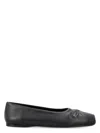 Marni Leather Little Bow Ballerina In Black