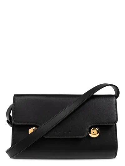 MARNI WOMEN'S LOGO DEBOSSED SHOULDER BAG