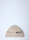 Marni Women Logo Motif Beanie Hat In Neutral