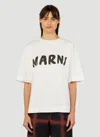 Marni Women Logo Print T-shirt In White