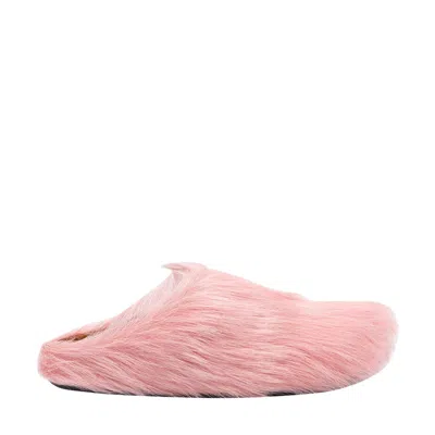 Marni Women Long Hair Fussbett Sabot In Pink