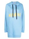 Marni Oversize Hooded Sweatshirt Women In Blue