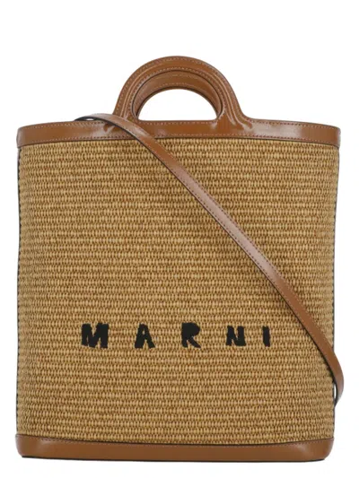 Marni Women's Luxurious Leather And Fabric Bag