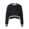 Marni Roundneck Crewneck Crop Distressed Ribbed Contrast