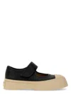 Marni Pablo Mary Jane Nappa Leather Sneakers In Black