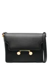 Marni Medium Rectangular Shoulder Bag With Flap In Black