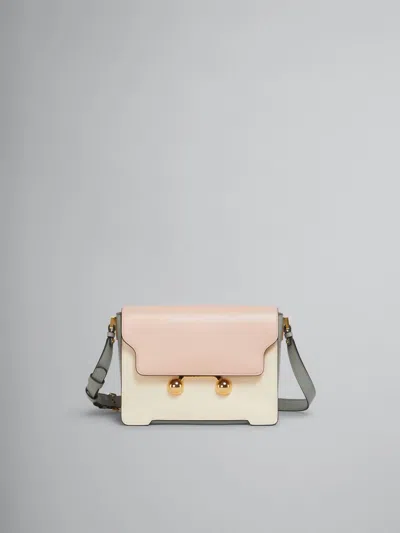 Marni Women's Medium Trunkaroo Shoulder Bag In Camelia/shell/storm In Multi