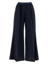 Marni Logo Elastic Waist Flared Wool Pants