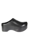 Marni Matte Finish Clog With Elevated Platform In Black