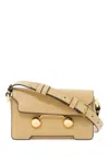 Marni Womens Nomad Trunkaroo Branded-hardware Leather Shoulder Bag In Beige