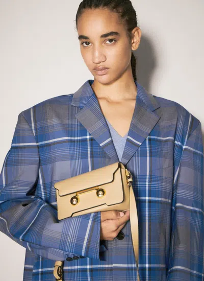 Marni Mini Shoulder Bag Gold-tone Hardware In Cream