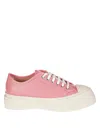 Marni Platform Sneakers With Smooth Leather Upper In Pink
