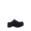 Marni 50 Long-hair Calfskin Clogs In Black