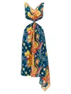 Marni X No Vacancy Inn Sleeveless Cutout Asymmetric Midi Dress In Multi
