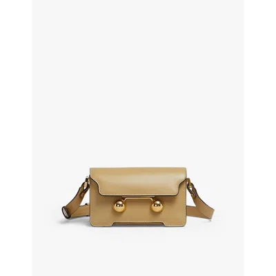 Marni Womens Nomad Trunkaroo Branded-hardware Leather Shoulder Bag