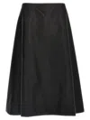 Marni Flowing Black Nylon Skirt In Black