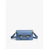 Marni Womens Opal Trunkaroo Branded-hardware Leather Shoulder Bag In 蓝色