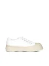 Marni Leather Low-top Platform Sneakers In White