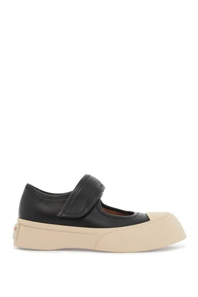 MARNI WOMEN'S PABLO MARY JANE NAPPA LEATHER SNEAKERS