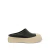 Marni Pablo Leather And Shearling Clog In Black