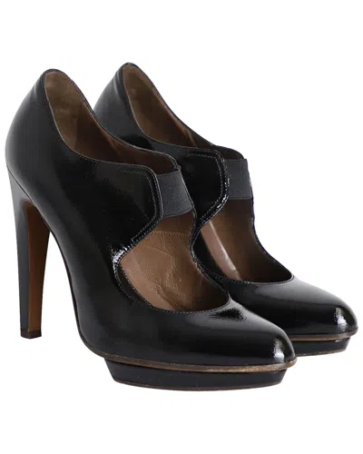 Pre-owned Marni Women's Patent Leather Pump (authentic Pre-loved) In Black