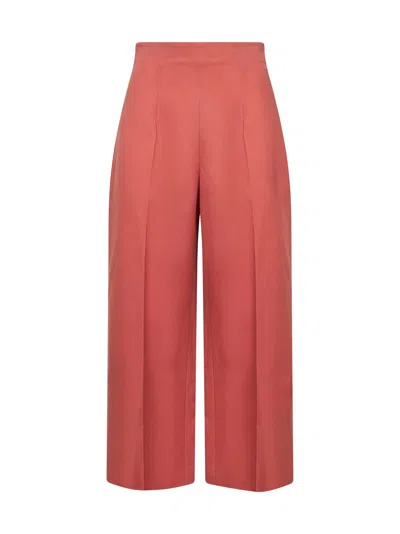 Marni Women Pink Wool Batavia Cropped Trousers