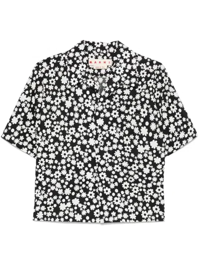 Marni Women Poplin Shirt In Black