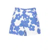 Marni High Waist Printed Shorts With Belt Loops In Blue