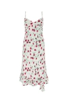 Marni Reverie V Neck Midi Dress Lily White In Multicolor
